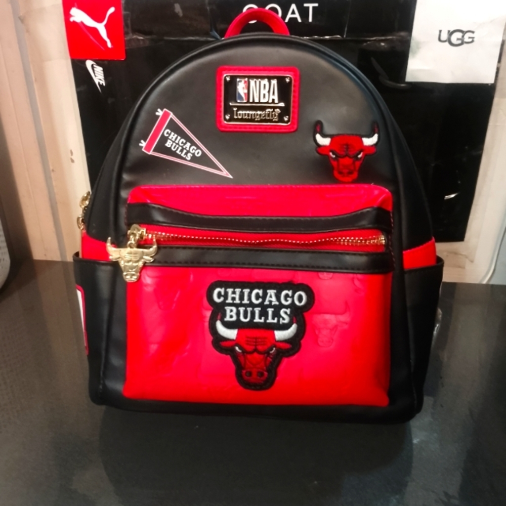NBA Basketball Chicago Bulls Leather small back Pack